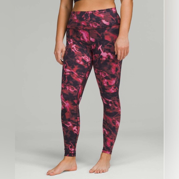 lululemon athletica Pants - Lululemon Intensity Pink Blossom Multi Align High Rise Leggings Size 4